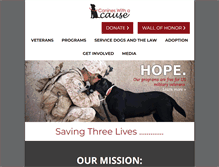 Tablet Screenshot of canineswithacause.org